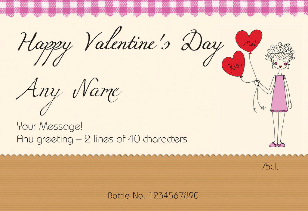 French VdP Kiss Me Valentine Rosé Wine in a Silk Box