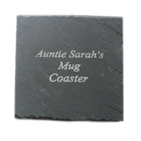 Engraved Square Slate Coaster