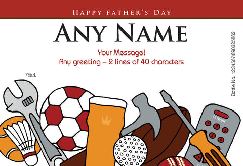 Father's Day Montage Labels for Red Wine (Pack of 12)