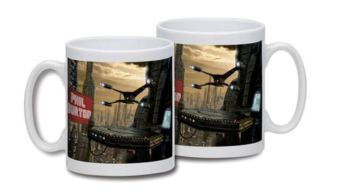 Personalised Starship Cityscape Mug