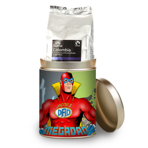 Personalised Mega Dad Coffee Tin