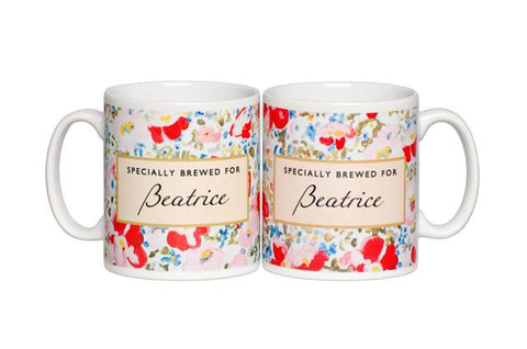 Personalised Tea Lovers Mug - Floral Design