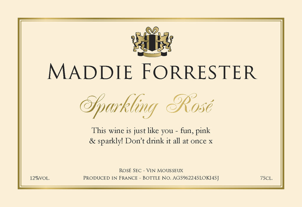 Celebrate Labels for Sparkling Rosé Wine