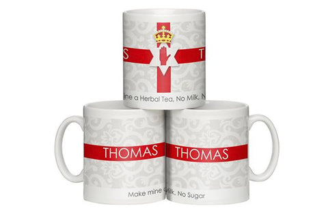 Personalised Shabby Chic Northern Ireland Mug