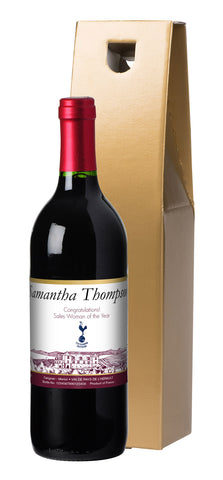 French AC Spurs Vineyard Red Wine in a Gold Gift Box