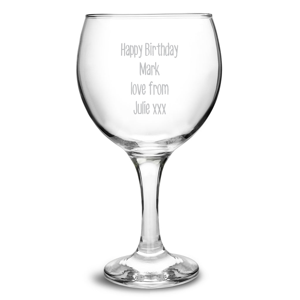 Personalised Balloon Gin Glass