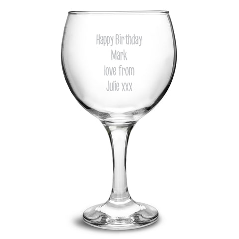 Personalised Balloon Gin Glass