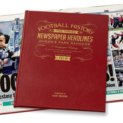 QPR Newspaper Book - Leather Red Cover