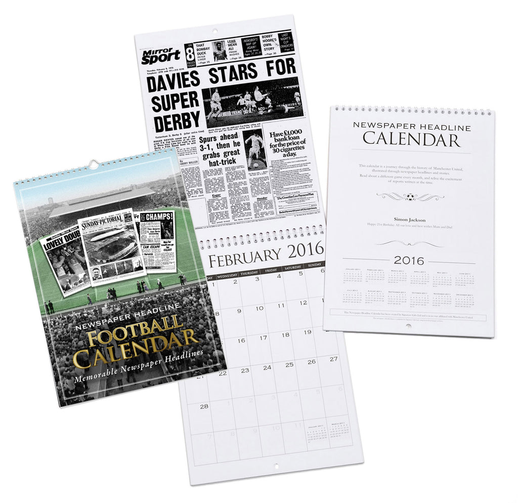 Derby County A4 Calendar