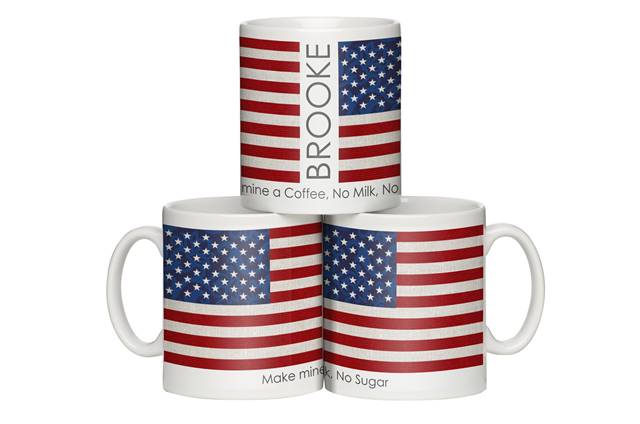 Personalised Shabby Chic United States Flag Mug