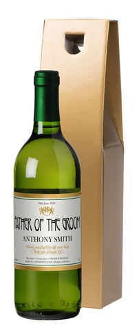 French AC Gold Frame Wedding White Wine in a Gold Box