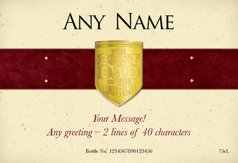 Father's Day Shield Labels for Red Wine