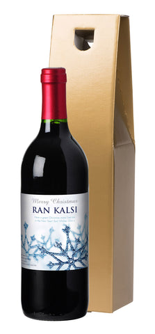 French AC Winter Snow Red Wine in a Gold Box