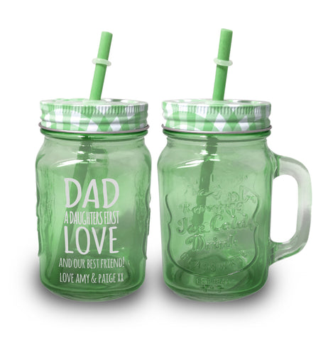 First Love Green Mason Jar