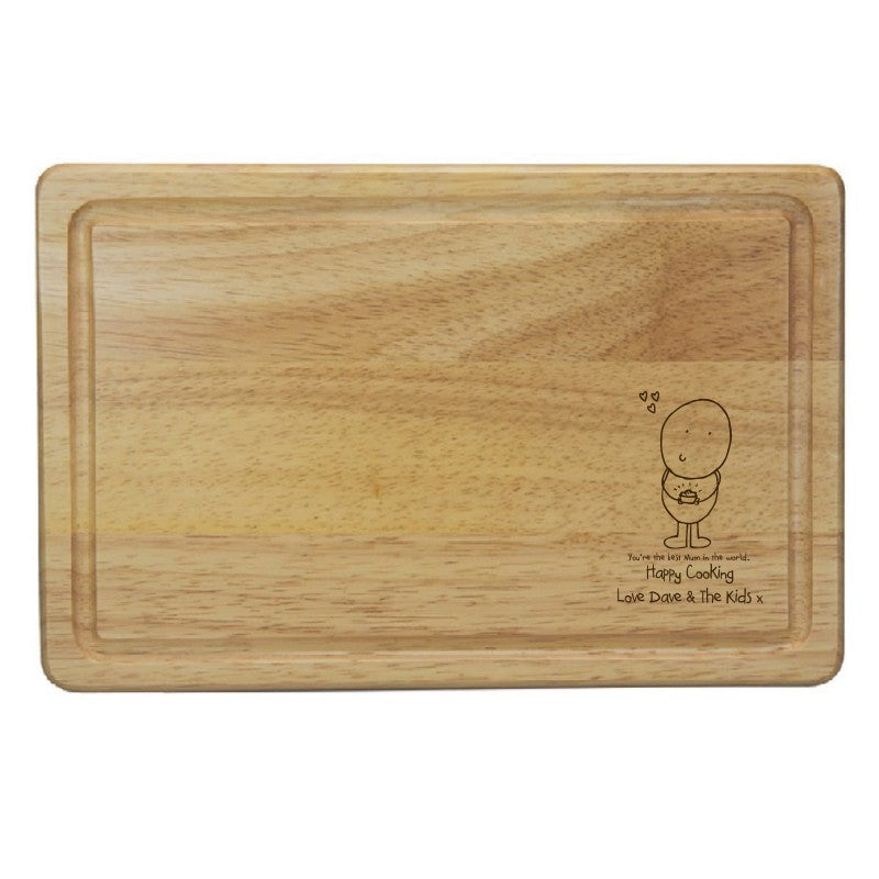 Chilli & Bubble's Mother's Day Rectangle Wooden Chopping Board