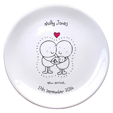 Chilli & Bubble's New Baby 8" Plate