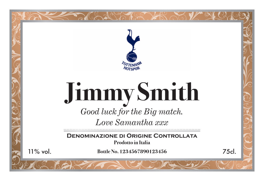 Spurs Framed Labels for Prosecco
