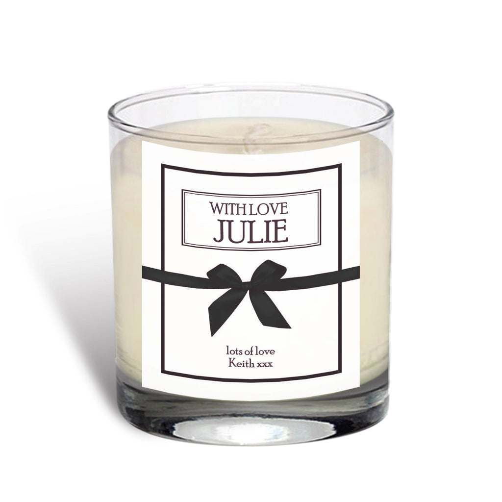 Personalised With Love Vanilla Scented Candle