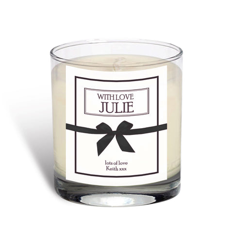 Personalised With Love Vanilla Scented Candle