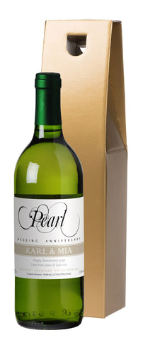 French VdP Pearl Anniversary White Wine in a Gold Box