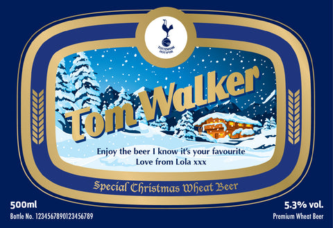 Spurs Christmas Labels for Wheat Beer (Pack of 12)