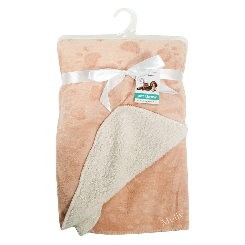 Cream luxury pet throw