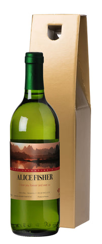 French VdP Valentine's Sunset White Wine in a Gold Box
