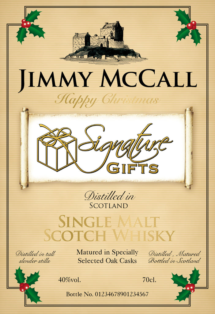 Corporate Christmas Labels for Single Malt Whisky