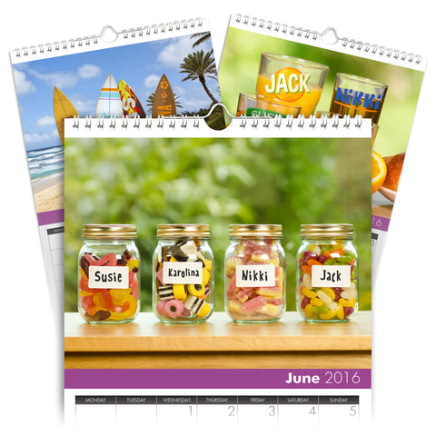 Family of 4 A3 Calendar