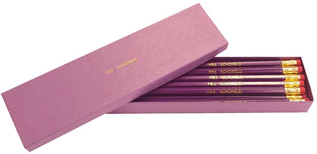 12 Purple Pencils in a Purple Box