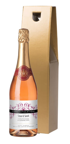 Congratulations Sparkling Rosé Wine in a Gold Gift Box