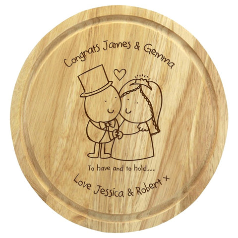 Chilli & Bubble's To Have & To Hold round chopping board