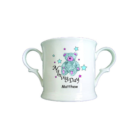 Teddy & Stars Blue Naming Day China Loving Cup