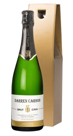 Contemporary Cava in a Gold Gift Box