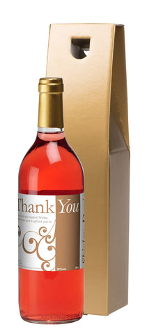 French VdP Swirls to say Thank You Rosé Wine in a Gold Box