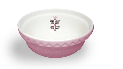 Bake What You Love Pink Mixing Bowl
