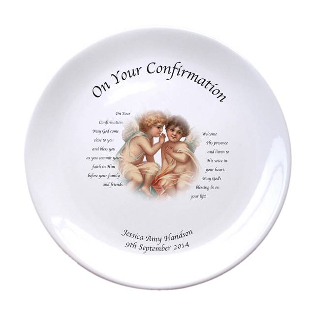 Cherubs Holy Confirmation 8" Coupe Plate