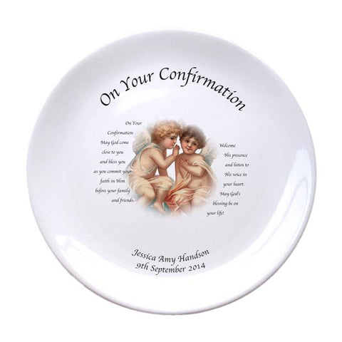 Cherubs Holy Confirmation 8" Coupe Plate