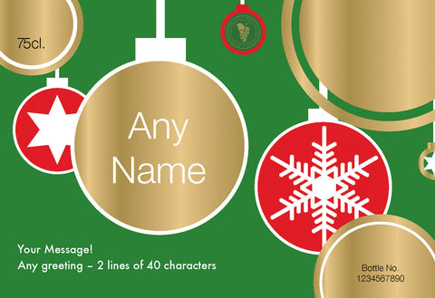 Christmas Labels for White Wine (Pack of 2)