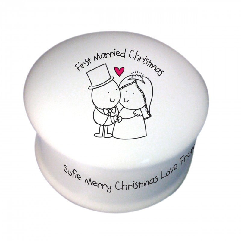 Chilli & Bubble's First Married Christmas Trinket Box