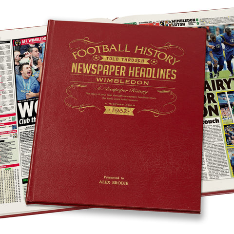 Wimbledon Newspaper Book - Leather Red Cover