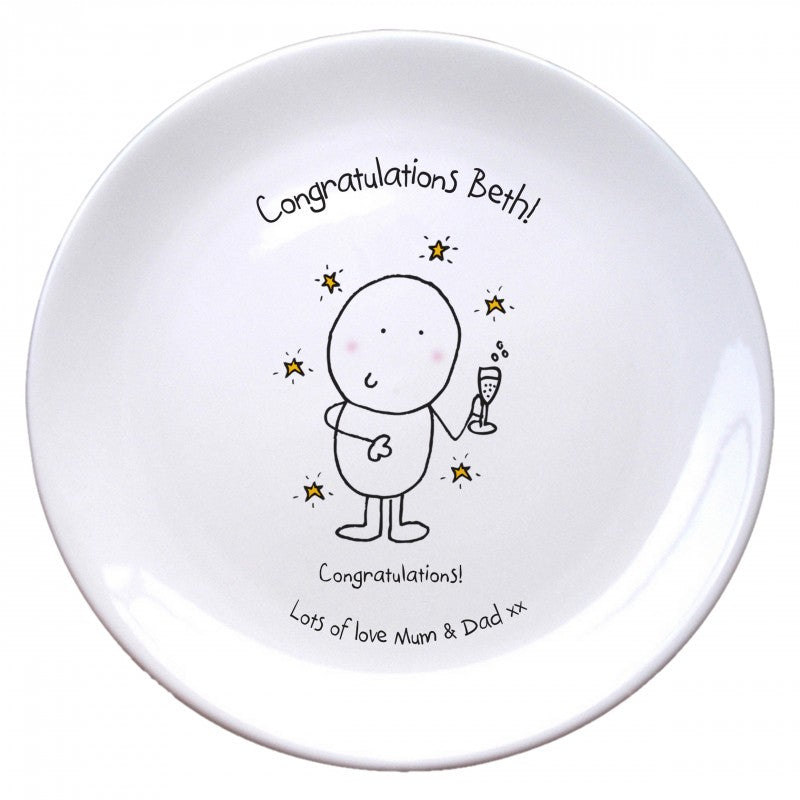 Chilli & Bubble's Congratulations 8" Plate