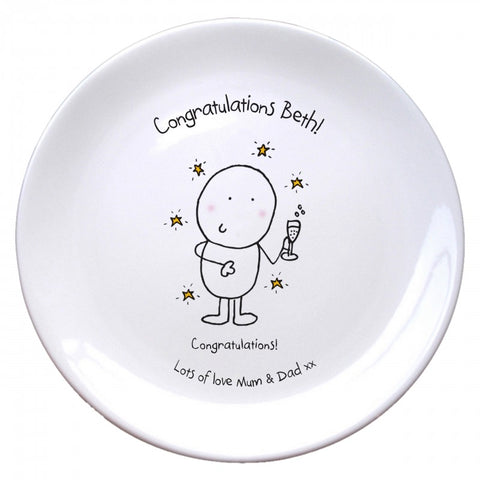 Chilli & Bubble's Congratulations 8" Plate