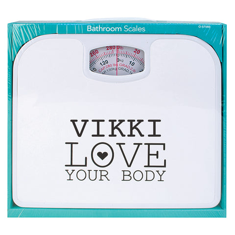 Personalised Love Your Body Bathroom Scales