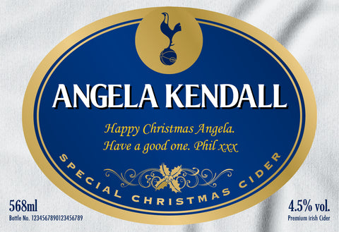 Spurs Christmas Labels for Cider (Pack of 12)