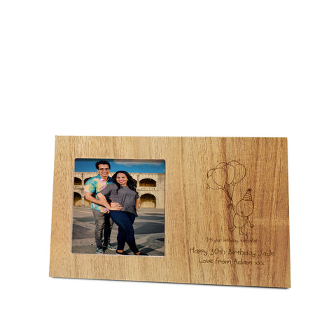 Chilli and Bubbles Birthday wooden panel photo frame