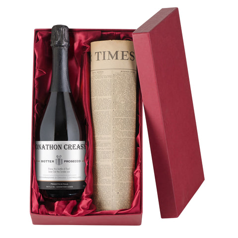 Contemporary Prosecco with Newspaper Giftpack