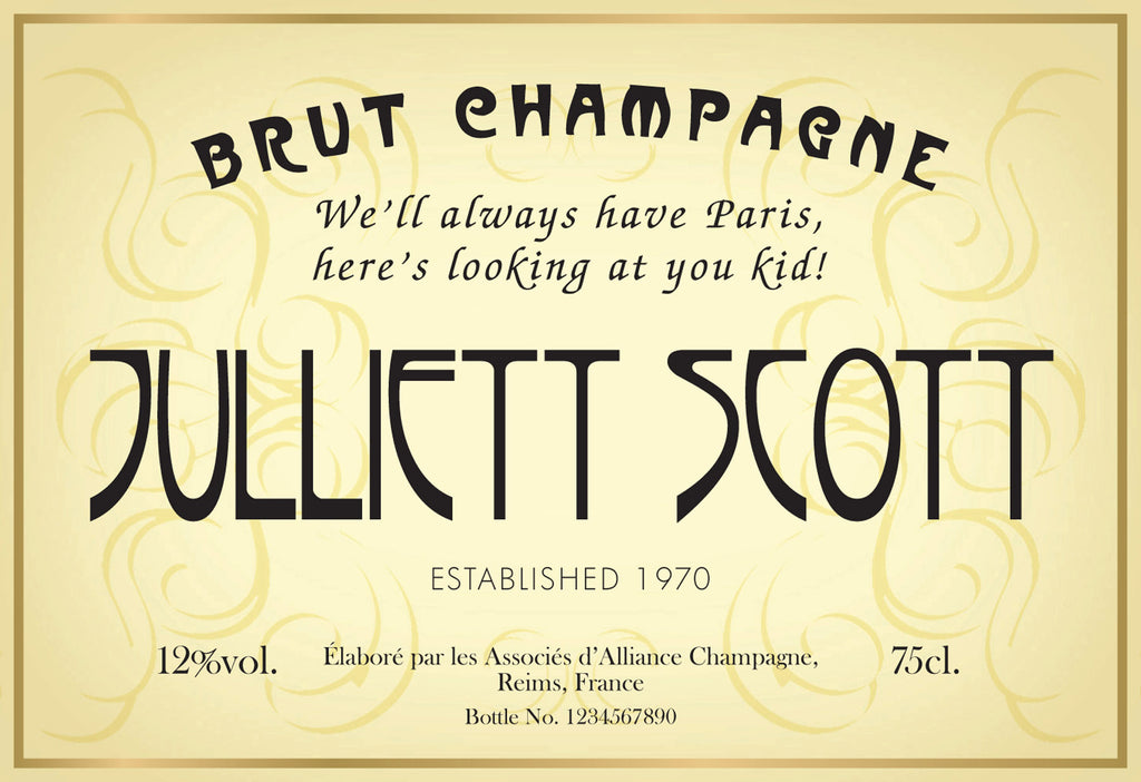 Metro Art Labels for Champagne (Pack of 12)