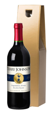 French AC Spurs Blue Band Red Wine in a Gold Gift Box