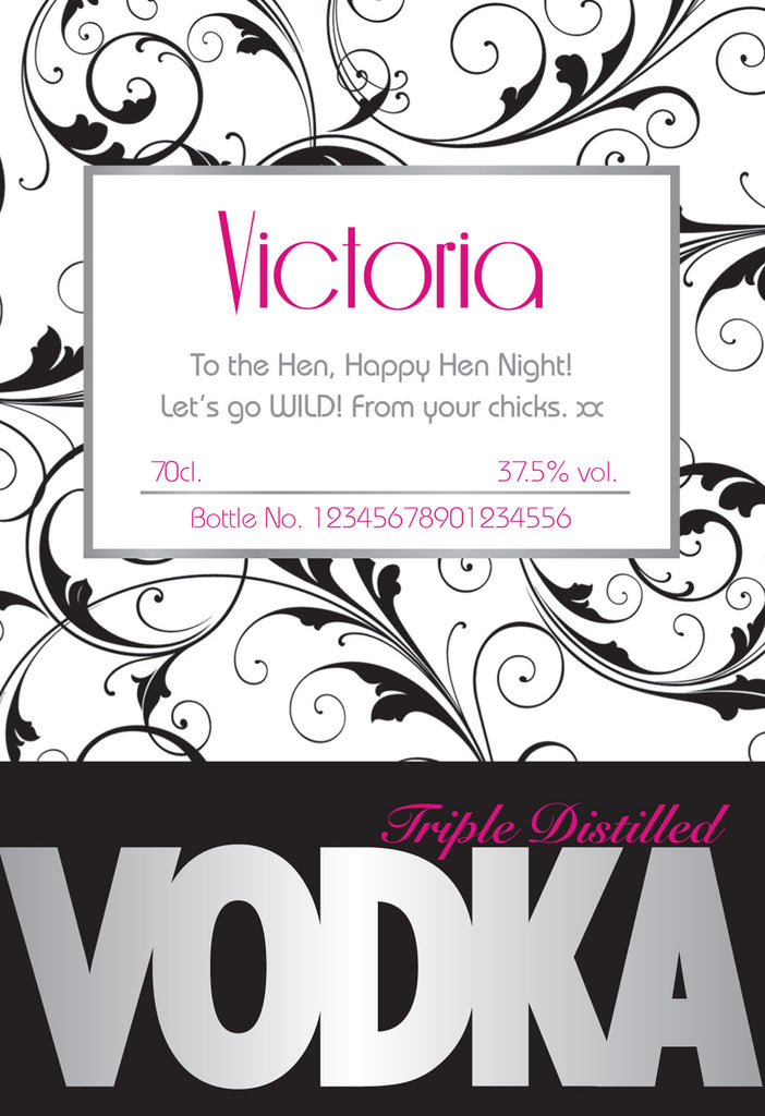 Swirls Labels for Vodka